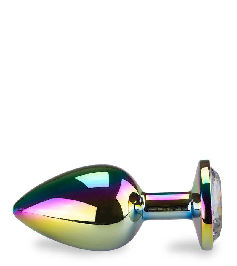 Bijou anal rosebud cœur arc-en-ciel M