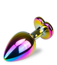 Charger l'image dans la galerie, Bijou anal rosebud cœur arc-en-ciel M
