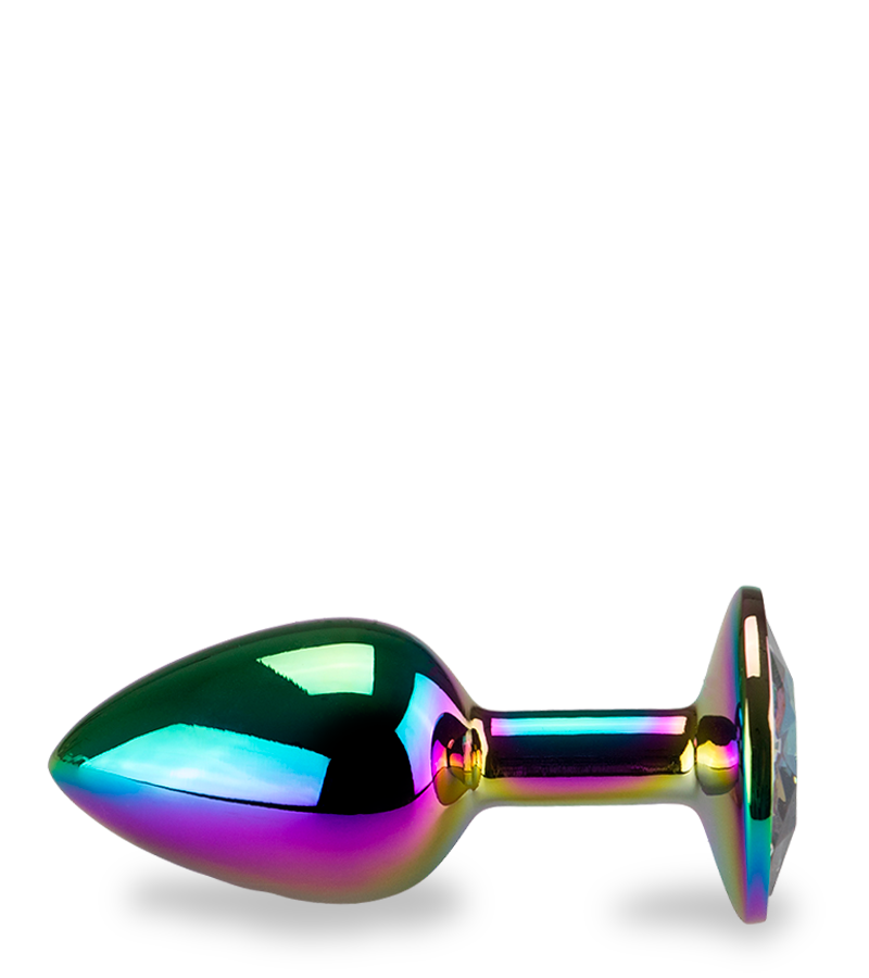 Bijou anal rosebud cœur arc-en-ciel S