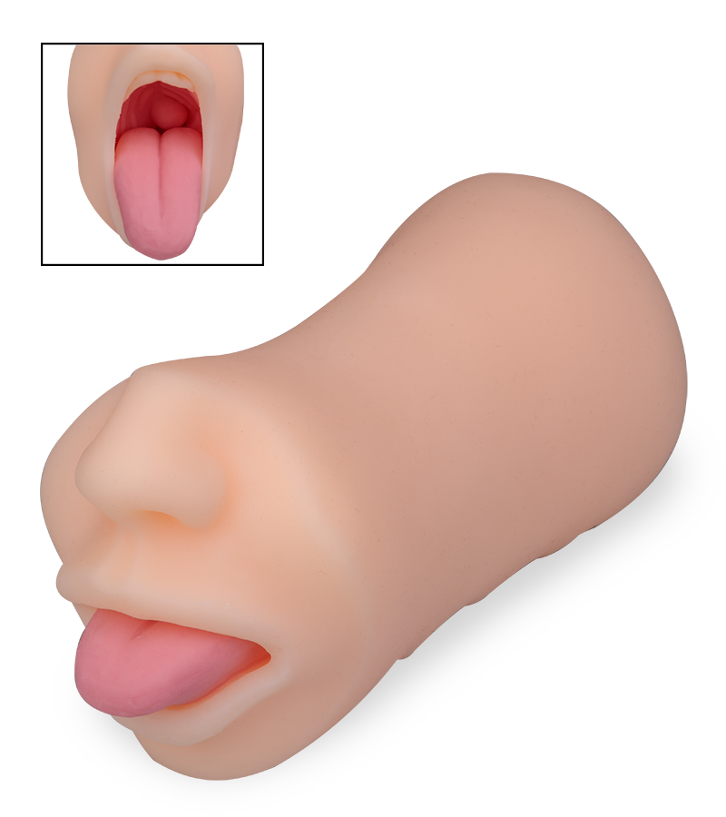 Bouche suceuse langue tirée Angie