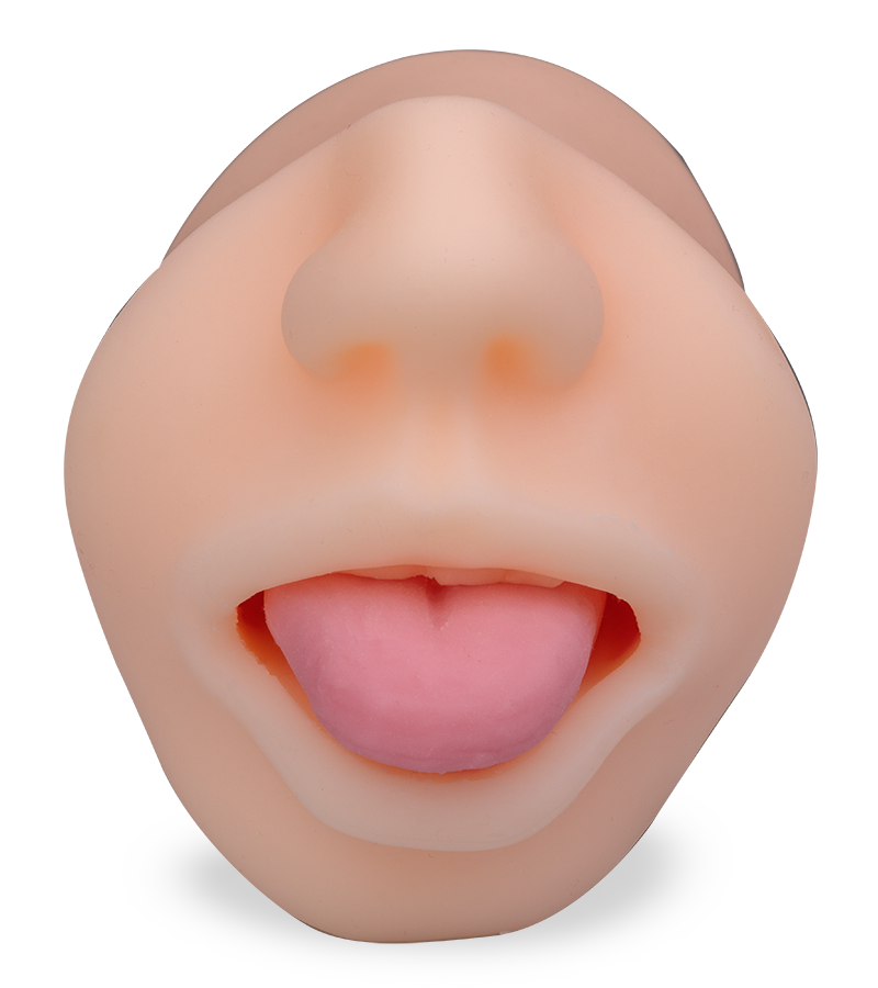 Bouche suceuse langue tirée Angie