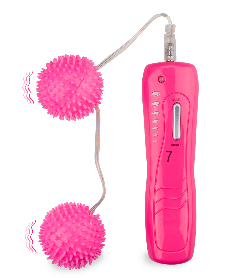 Boules de geisha vibrantes roses à picots