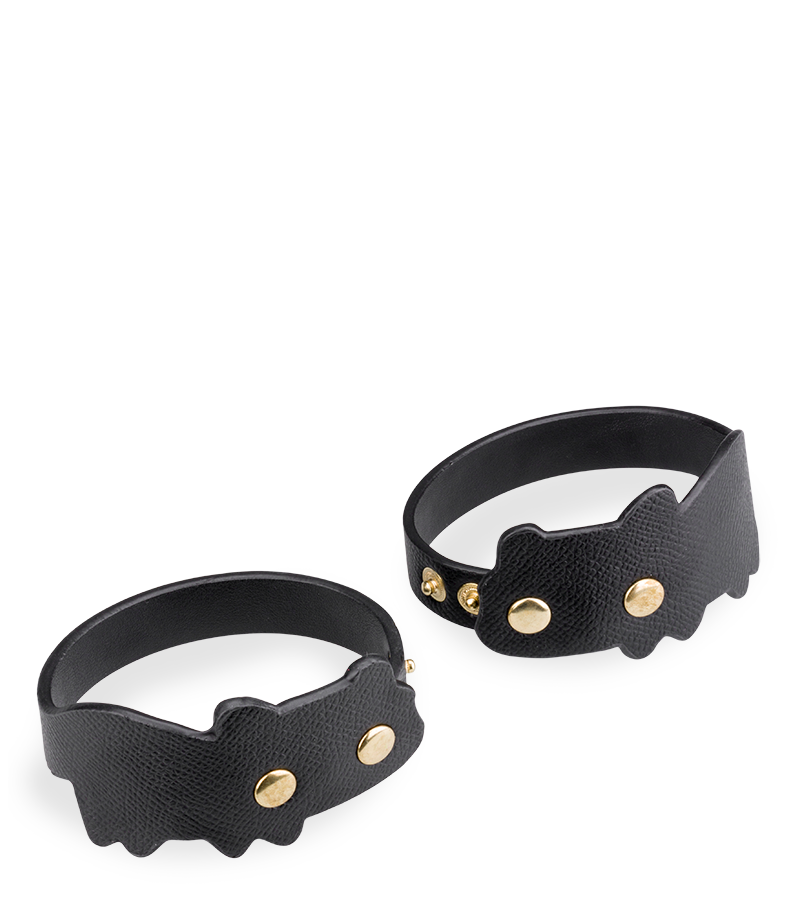 Bracelets de chevilles BDSM en similicuir chat