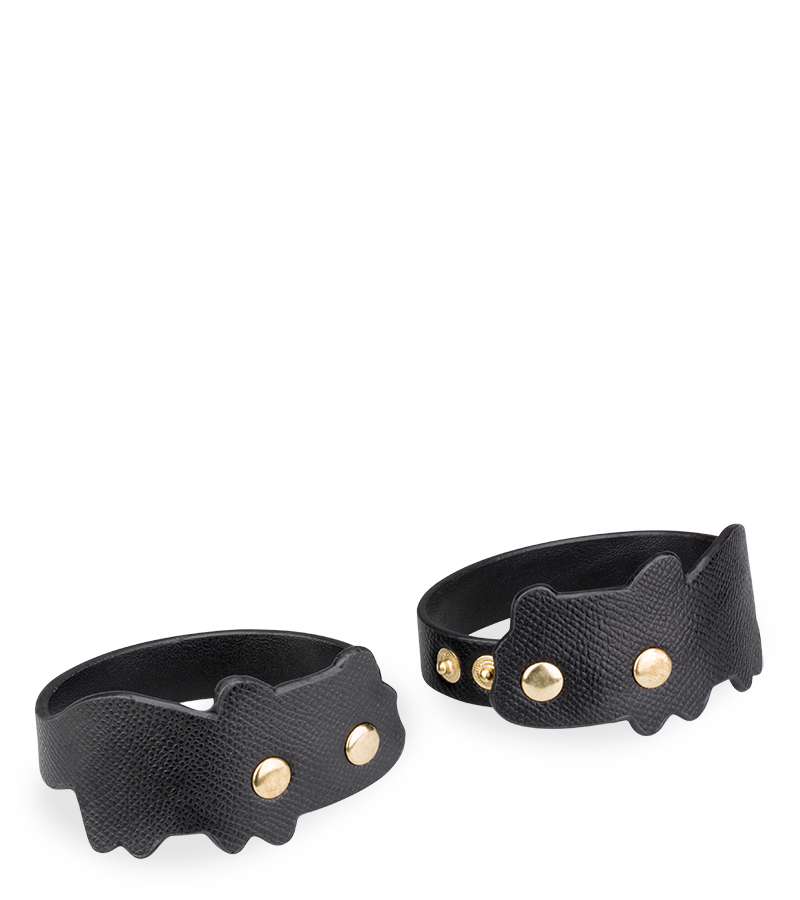 Bracelets de chevilles BDSM en similicuir chat