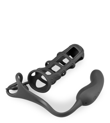 Cage à pénis cockring stimulateur prostate vibrant