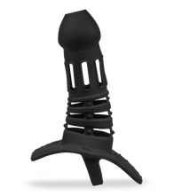 Charger l'image dans la galerie, Cage à penis silicone noire Armure Samouraï