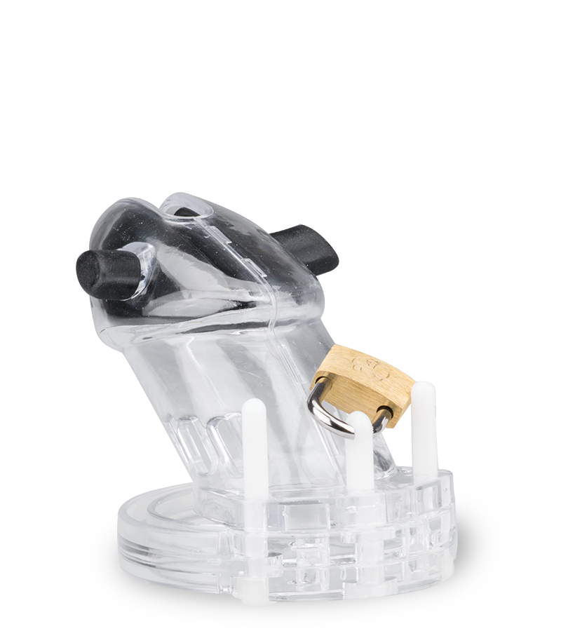 Cage chasteté électro stimulation transparente