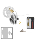 Cage chasteté électro stimulation transparente