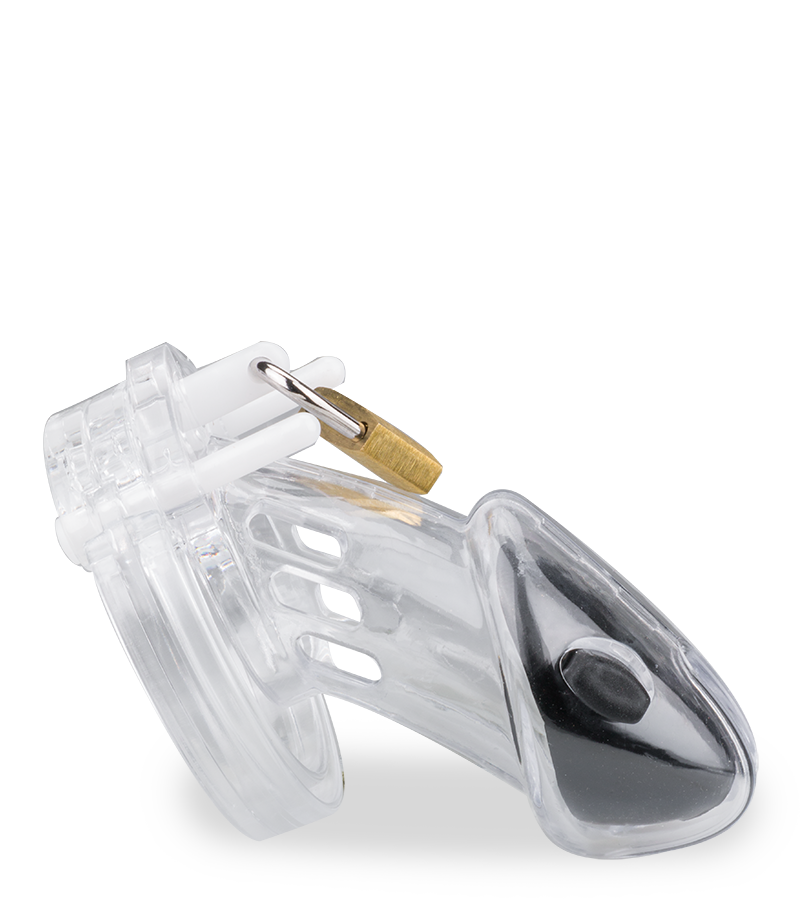 Cage chasteté électro stimulation transparente