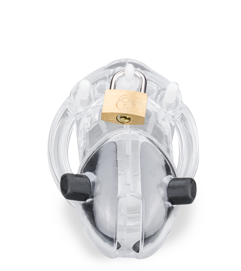 Cage chasteté électro stimulation transparente