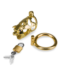Charger l'image dans la galerie, Cage de chasteté pénis astrologie chinoise Buffle Doré