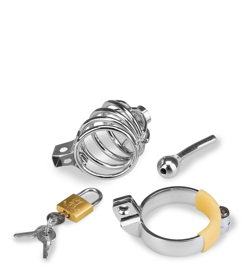 Cage de chasteté pénis et plug d'urètre Alcatraz