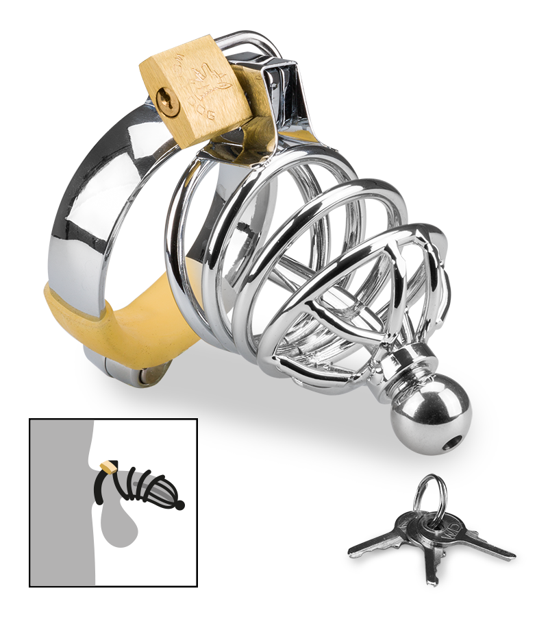 Cage de chasteté pénis et plug d'urètre Alcatraz