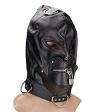 Cagoule BDSM avec fermeture éclaire pour la bouche et cadenas