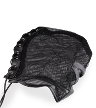 Charger l'image dans la galerie, Cagoule BDSM en résille avec ouverture buccale