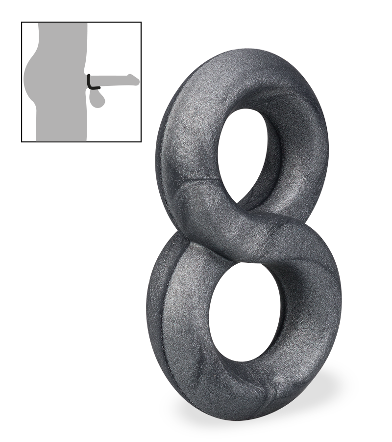 Cockring double en silicone médical Julo