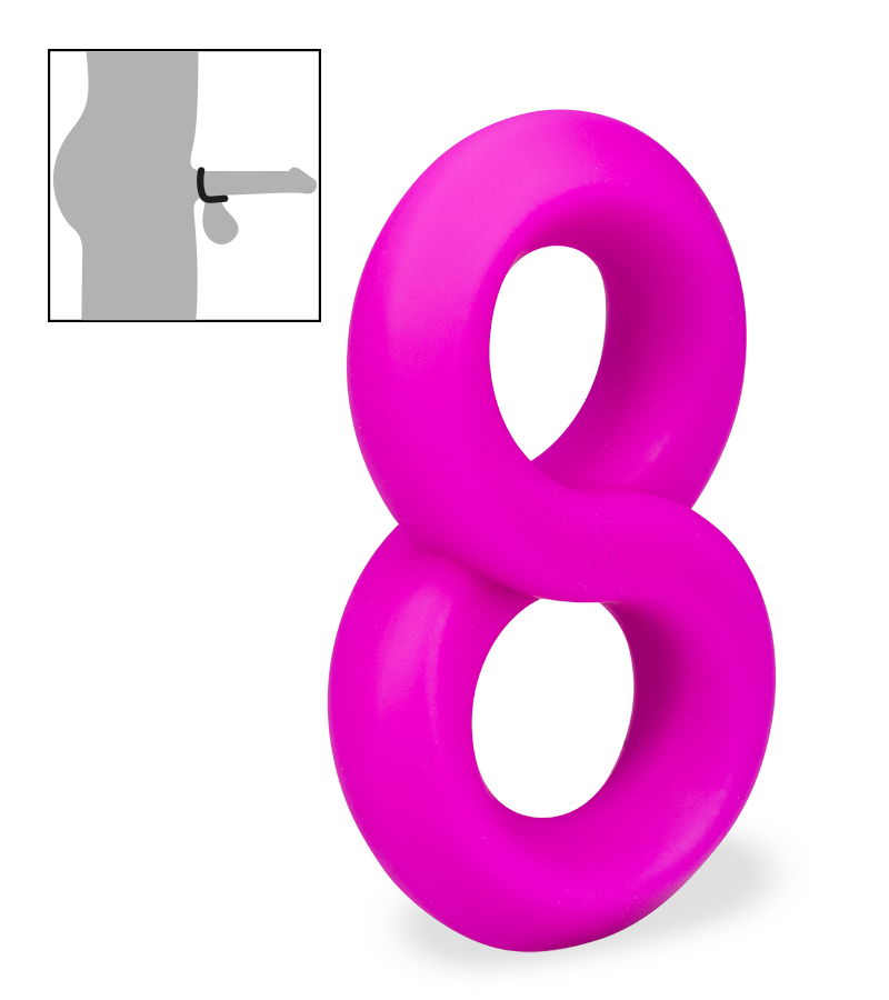 Cockring double en silicone médical Julo