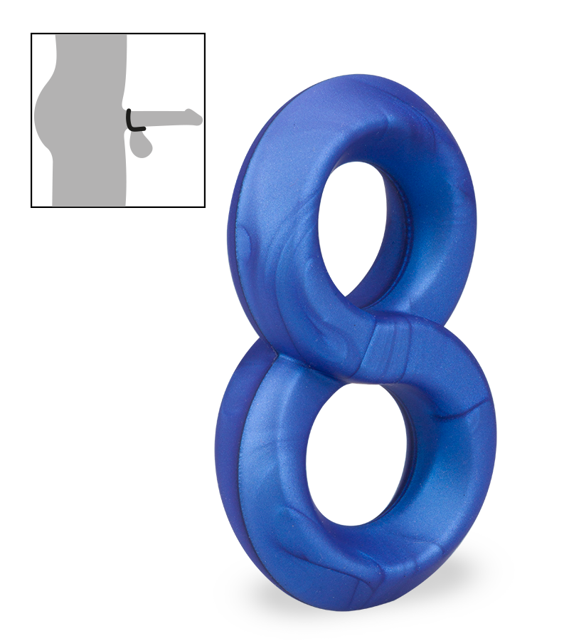 Cockring double en silicone médical Julo