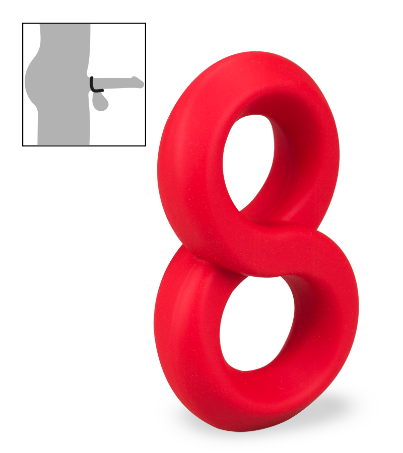 Cockring double en silicone médical Julo