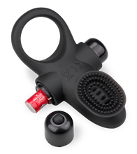 Charger l'image dans la galerie, Cockring vibrant avec stimulateur clito cunnilingus