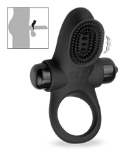 Charger l'image dans la galerie, Cockring vibrant avec stimulateur clito cunnilingus