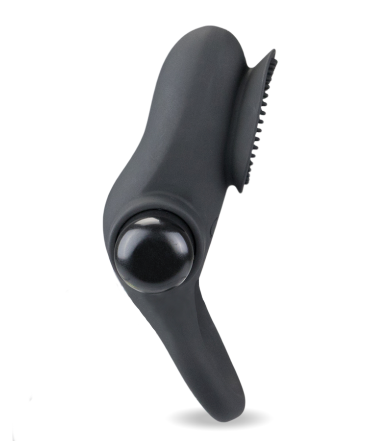 Cockring vibrant avec stimulateur clito cunnilingus