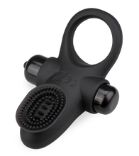 Charger l'image dans la galerie, Cockring vibrant avec stimulateur clito cunnilingus