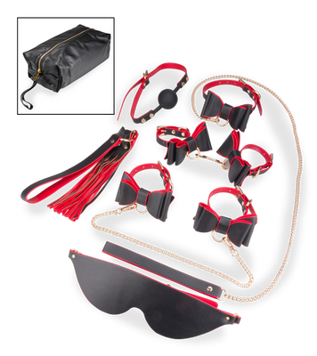 Coffret BDSM 7 pièces style raffiné et trousse de rangement
