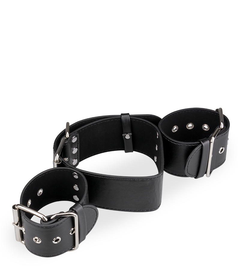 Collier avec menottes en similicuir