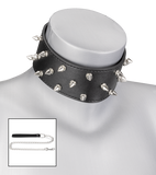 Collier BDSM cuir et pointes
