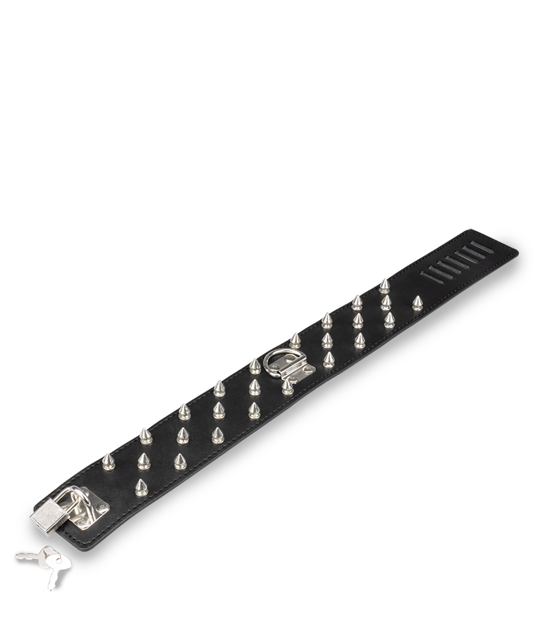 Collier BDSM pointes et chaîne