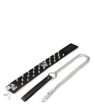 Charger l'image dans la galerie, Collier BDSM pointes et chaîne