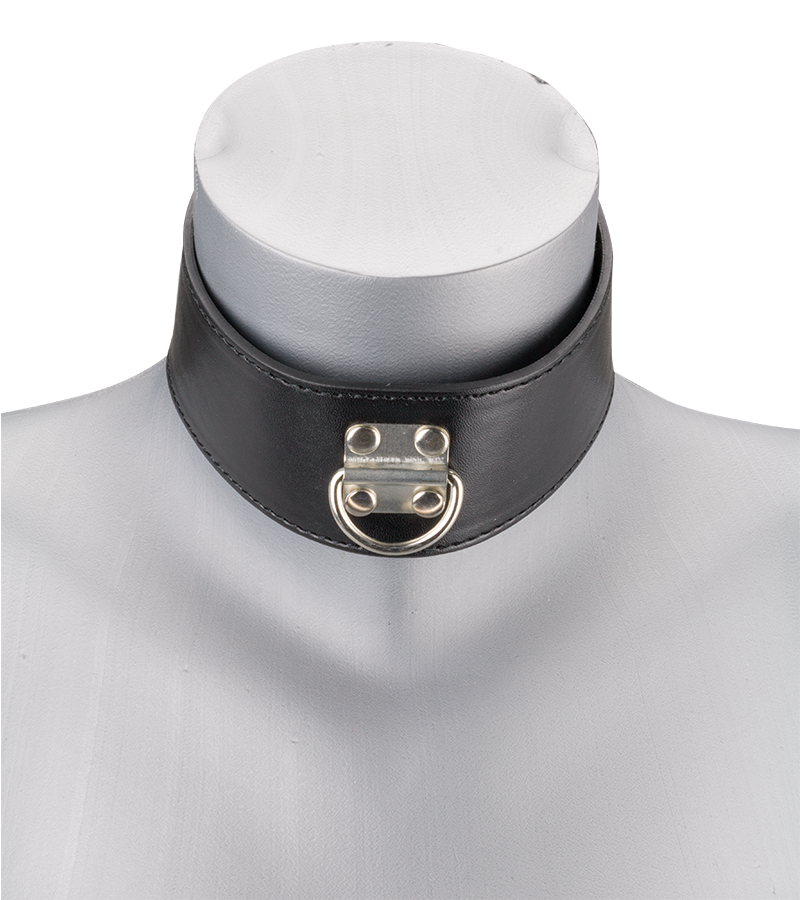 Collier cuir BDSM et laisse chaine avec cadenas