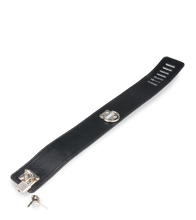 Charger l'image dans la galerie, Collier cuir BDSM et laisse chaine avec cadenas