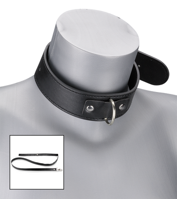 Collier cuir et laisse cuir BDSM