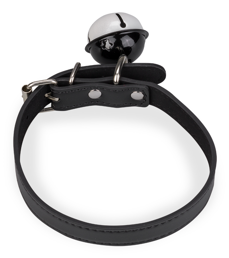 Collier en similicuir avec gros grelot