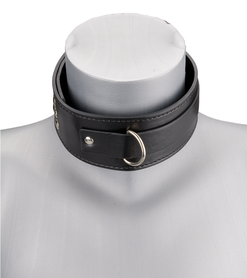 Collier et laisse en cuir BDSM