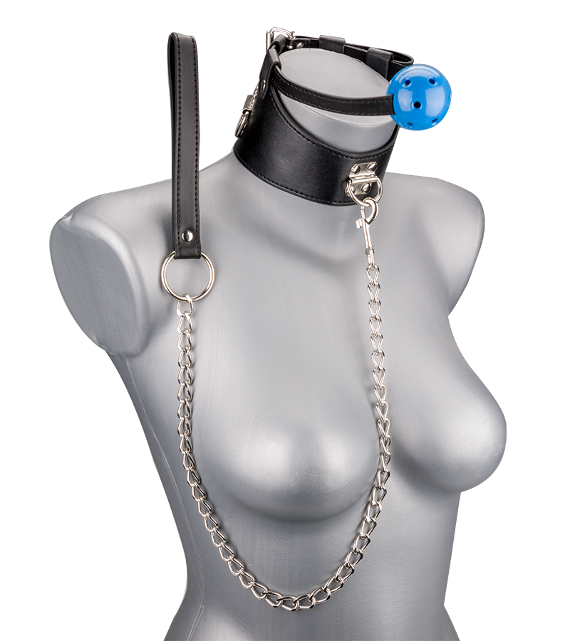 Collier gag-ball bâillon BDSM