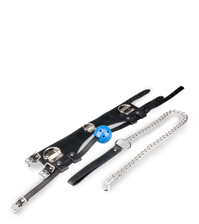Collier gag-ball bâillon BDSM