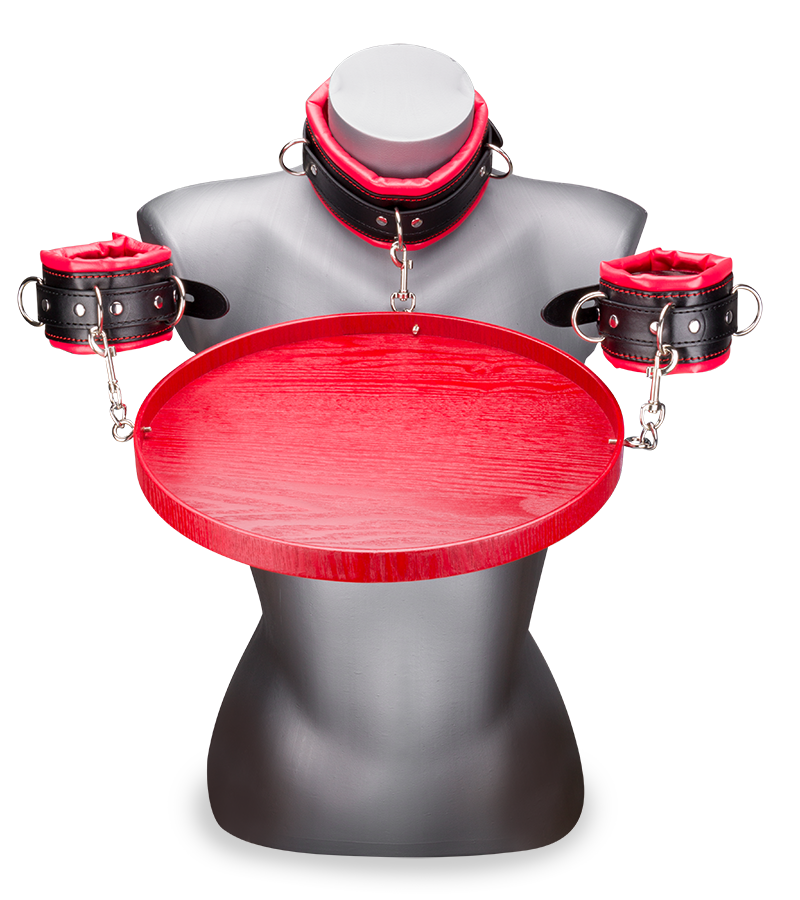 Contraintes cou et poignets avec plateau pour esclave