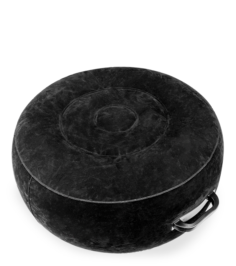 Coussin gonflable rond avec gode vibrant Crazy Rider