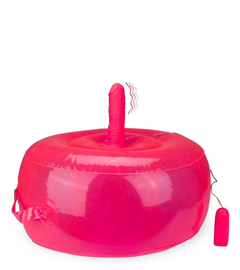 Coussin gonflable rond avec gode vibrant Ride Me