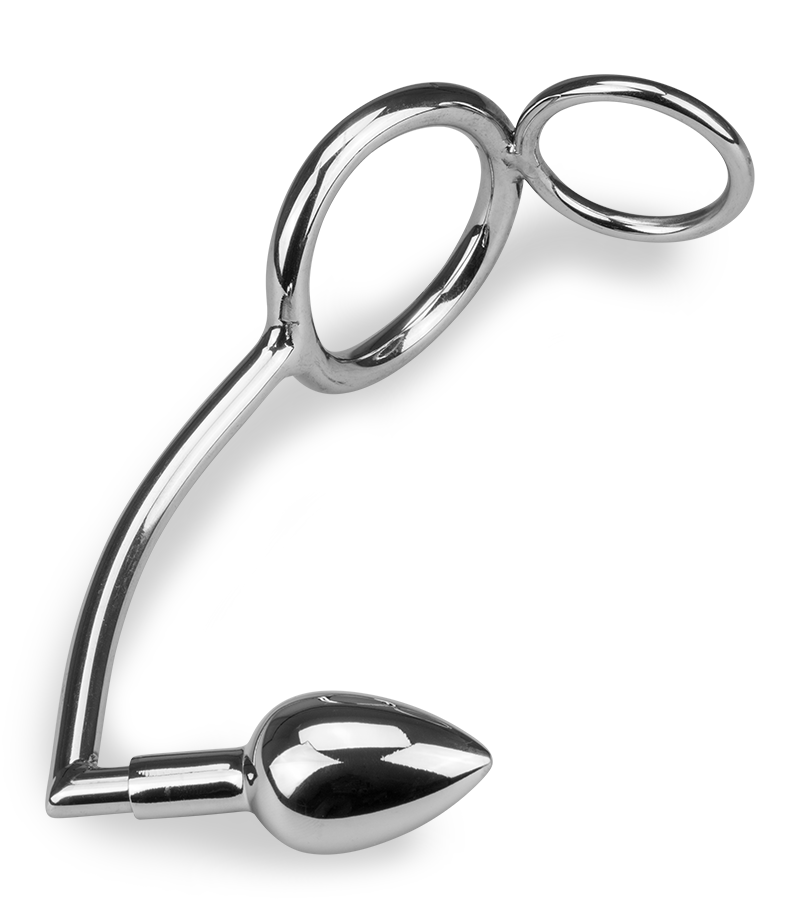 Crochet anal avec double anneaux cockring Captain