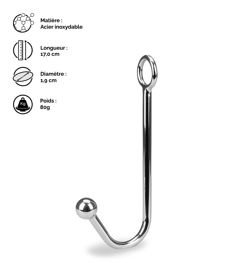 Crochet anal petit diamètre Hooky