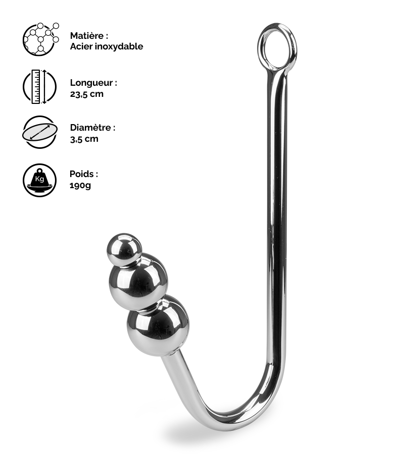 Crochet anal triple boules Rattlesnake