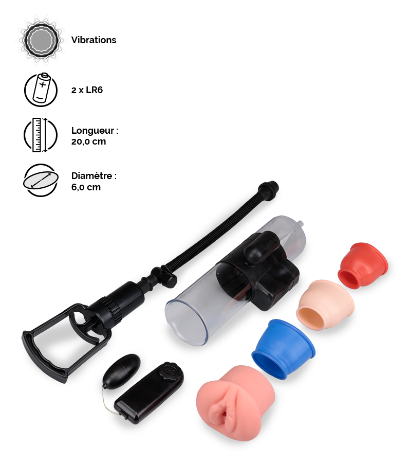 Développeur pénis pompe vibrante
