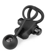 Charger l'image dans la galerie, Double anneau cockring boule anale vibrant 10 vitesses