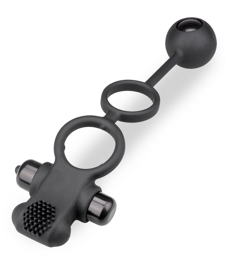 Double anneau cockring boule anale vibrant 10 vitesses