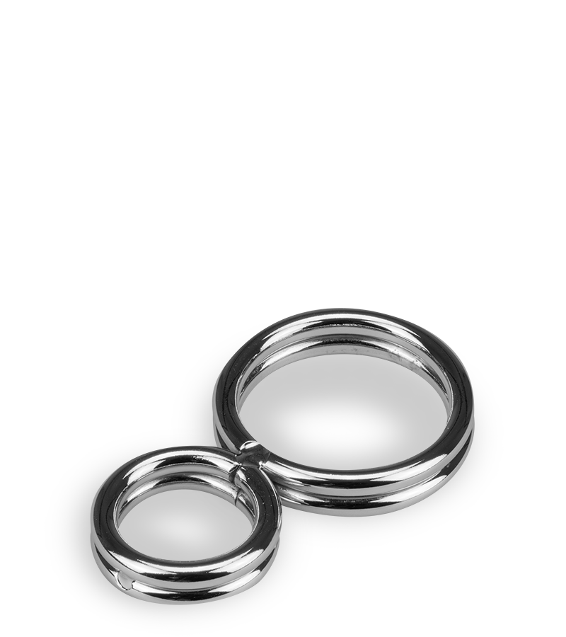 Double anneau cockring en inox Eight
