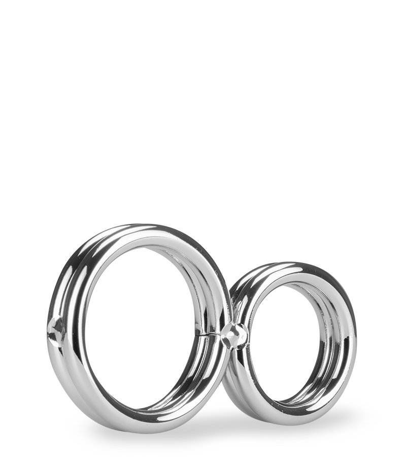 Double anneau cockring en inox Eight